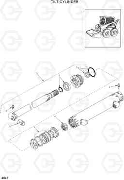 4047 TILT CYLINDER HSL1500T, Hyundai