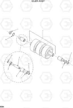 8084 IDLER ASSY HSL1500T, Hyundai