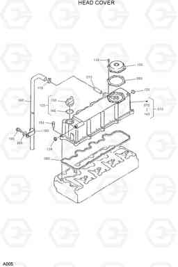 A005 HEAD COVER HSL1500T, Hyundai