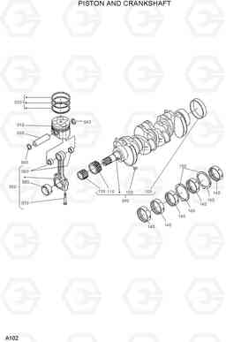 A102 PISTON AND CRANKSHAFT HSL1500T, Hyundai