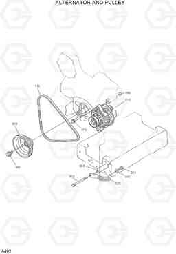 A402 ALTERNATOR AND PULLEY HSL1500T, Hyundai