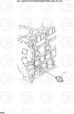 A406 OIL SWITCH/THERMOMETER AND PLUG HSL1500T, Hyundai