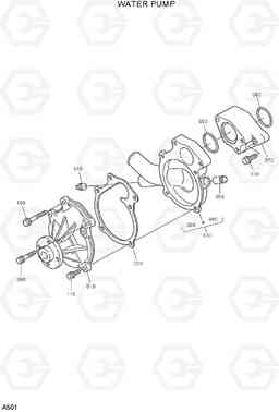 A501 WATER PUMP HSL1500T, Hyundai