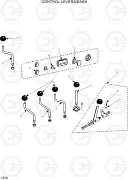 1070 CONTROL LEVER/DASH HSL215/240T, Hyundai