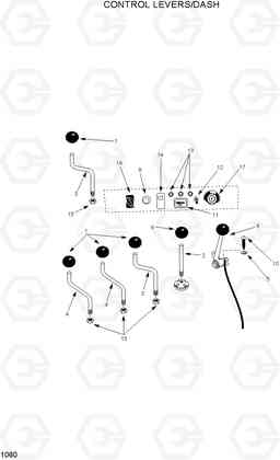 1060 CONTROL LEVER/DASH HSL275DT, Hyundai