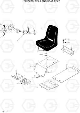 1017 SHIELDS, SEAT AND SEAT BELT HSL400T, Hyundai