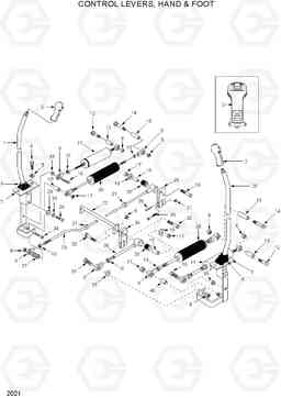 2021 CONTROL LEVERS, HAND & FOOT HSL400T, Hyundai