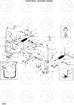 2022 CONTROL LEVERS, HAND HSL400T, Hyundai