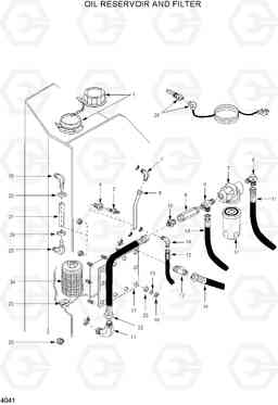 4041 OIL RESERVOIR AND FILTER HSL400T, Hyundai