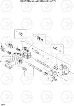 4047 CONTROL VALVE(NO AUXILIARY) HSL400T, Hyundai