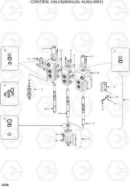 4048 CONTROL VALVE(MANUAL AUXILIARY) HSL400T, Hyundai