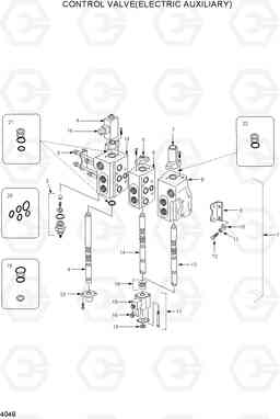 4049 CONTROL VALVE(ELECTRIC AUXILIARY) HSL400T, Hyundai