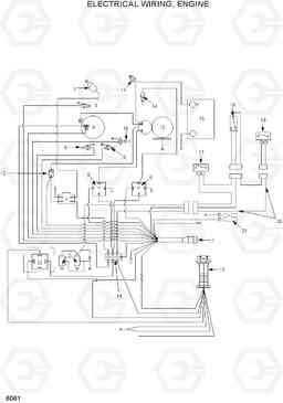 6061 ELECTRICAL WIRING, ENGINE HSL400T, Hyundai