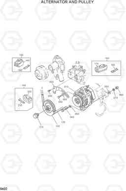 9402 ALTERNATOR AND PULLEY HSL400T, Hyundai