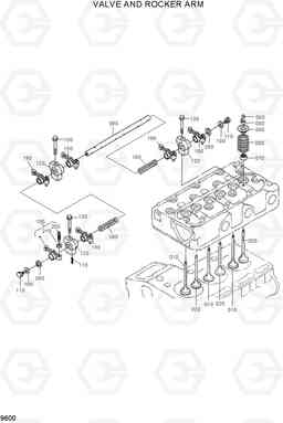 9600 VALVE AND ROCKER ARM HSL400T, Hyundai