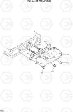 9602 EXHAUST MANIFOLD HSL400T, Hyundai