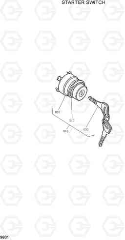 9801 STARTER SWITCH HSL400T, Hyundai