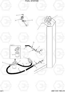 1011 FUEL SYSTEM HSL500T, Hyundai