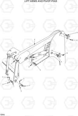 1014 LIFT ARMS AND PIVOT PINS HSL500T, Hyundai