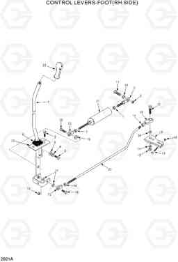 2021A CONTROL LEVERS-FOOT(RH SIDE) HSL500T, Hyundai