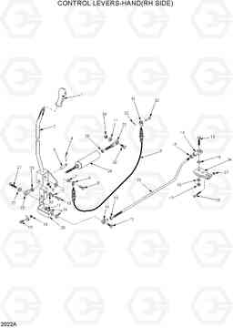 2022A CONTROL LEVERS-HAND(RH SIDE) HSL500T, Hyundai