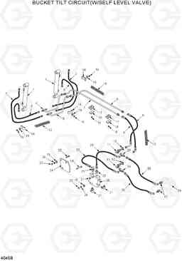 4045B BUCKET TILT CIRCUIT(W/SELF LEVEL VALVE) HSL500T, Hyundai