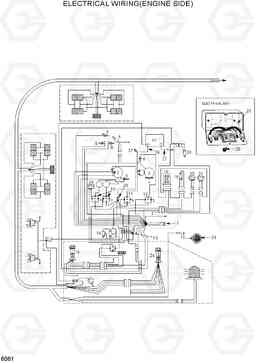 6061 ELECTRICAL WIRING(ENGINE SIDE) HSL500T, Hyundai