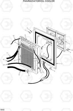 7072 FAN/RADIATOR/OIL COOLER HSL500T, Hyundai