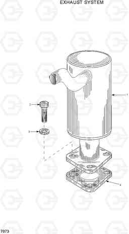 7073 EXHAUST SYSTEM HSL500T, Hyundai