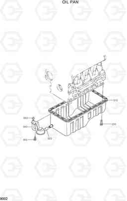 9002 OIL PAN HSL500T, Hyundai