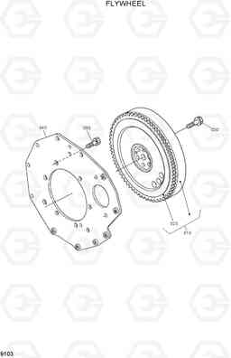 9103 FLYWHEEL HSL500T, Hyundai
