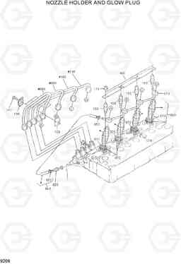 9206 NOZZLE HOLDER AND GLOW PLUG HSL500T, Hyundai