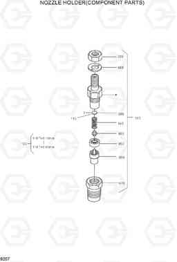 9207 NOZZLE HOLDER(COMPONENT PARTS) HSL500T, Hyundai