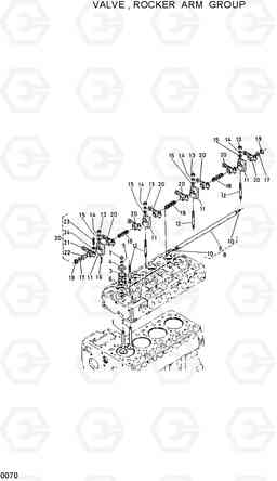 0070 V/V,ROCKER ARM GROUP HSL600, Hyundai