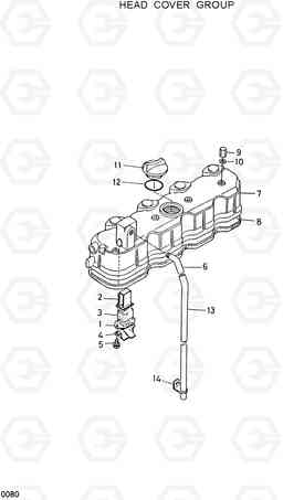 0080 HEAD COVER GROUP HSL600, Hyundai