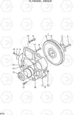 0110 FLYWHEEL GROUP HSL600, Hyundai