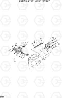 0160 ENG. STOP LEVER GROUP HSL600, Hyundai