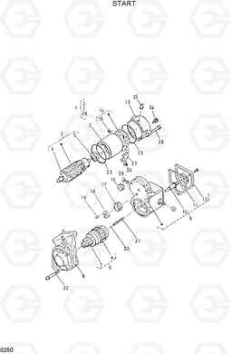 0250 STARTER HSL600, Hyundai