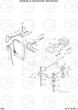 1040 ENG. & RADIATOR MOUNT. HSL600, Hyundai