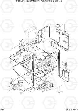 3011 TRAVEL HYD. CIRCUIT HSL600, Hyundai