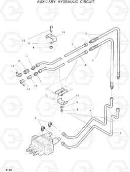 3130 AUXILIARY HYD. CIRCUIT HSL600, Hyundai