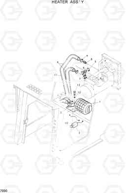 7030 HEATER ASSY(OPTION) HSL600, Hyundai