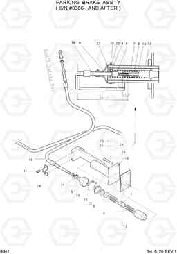 8041 PARKING BRAKE ASSY HSL600, Hyundai