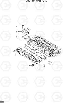 0050 SUCTION MANIFOLD HSL610, Hyundai