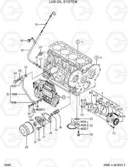0090 LUB OIL SYSTEM HSL610, Hyundai