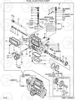 0110 FUEL INJECTION PUMP HSL610, Hyundai