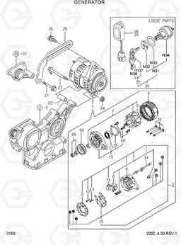0150 GENERATOR HSL610, Hyundai