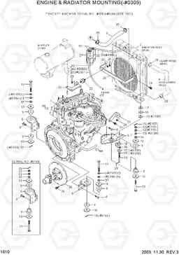 1010 ENGINE & RADIATOR MOUNTING(-#0309) HSL610, Hyundai