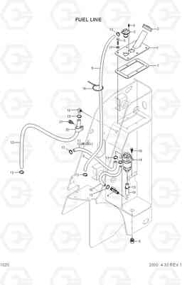 1020 FUEL LINE HSL610, Hyundai