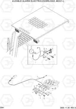 2041 AUDIBLE ALARM ELECTRIC(OVERLOAD, #0321-) HSL610, Hyundai